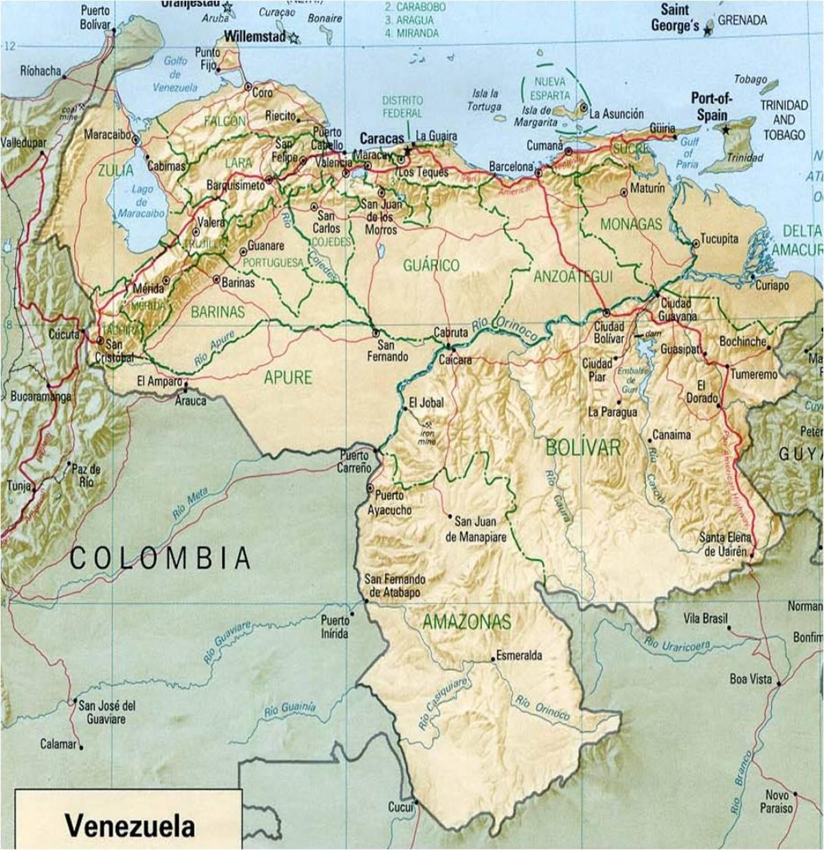 خريطة نهر فنزويلا