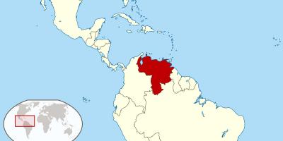 فنزويلا على خريطة أمريكا الجنوبية