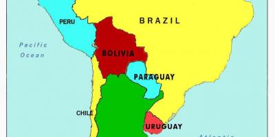 خريطة فنزويلا والدول المحيطة