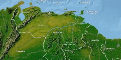 خريطة الجغرافيا فنزويلا